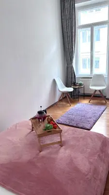 Ein Bett oder Betten in einem Zimmer der Unterkunft Big and comfortable Mariahilfer Apartment
