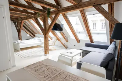 Ein Bett oder Betten in einem Zimmer der Unterkunft Central Living Apartments - Berggasse
