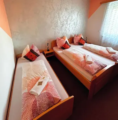 Ein Bett oder Betten in einem Zimmer der Unterkunft Frühstückspension Elena Nicoleta Caltun