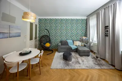 Ein Sitzbereich in der Unterkunft Turquoise inspired deluxe centrally located