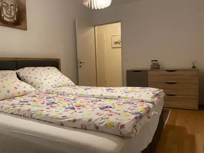 Ein Bett oder Betten in einem Zimmer der Unterkunft Lovely 3 rooms apartment viena