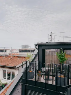 Ein Balkon oder eine Terrasse in der Unterkunft WELTWIEN Luxury Art Apartments & Free Parking