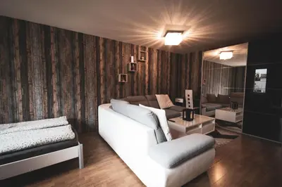 Ein Sitzbereich in der Unterkunft Cozy Home Vienna