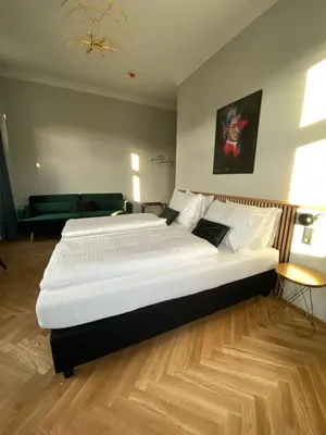 Ein Bett oder Betten in einem Zimmer der Unterkunft Boutique Hotel Kolbeck