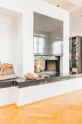 Küche/Küchenzeile in der Unterkunft Penthouse apartment - Sauna - Terrasse - Kamin - AC