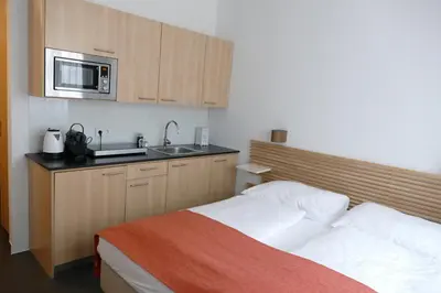 Küche/Küchenzeile in der Unterkunft Comfy Mini Apartments Vienna