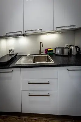 Küche/Küchenzeile in der Unterkunft Stilvolles Apartment in toller Lage, 