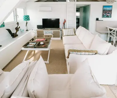 TV/Unterhaltungsangebot in der Unterkunft Seehütte Sonnenschilf - Premium Hide-Away Ferienhaus in Rust direkt am Neusiedlersee