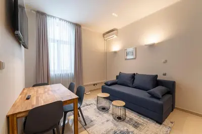 Ein Sitzbereich in der Unterkunft josef's home I Apartment Klährgasse I 04