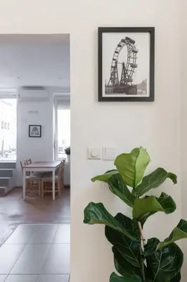 Ein Sitzbereich in der Unterkunft Große Terrasse, Klimaanlage und U-Bahn Nähe