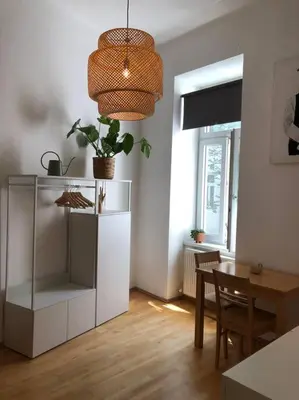 Küche/Küchenzeile in der Unterkunft Neues, gemütliches Studio im Zentrum in Ruhelage