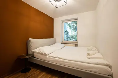 Ein Bett oder Betten in einem Zimmer der Unterkunft Brand-new double bedroom apartment