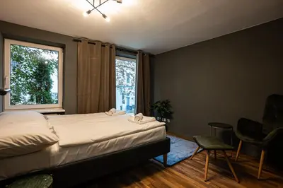 Ein Bett oder Betten in einem Zimmer der Unterkunft Brand-new double bedroom apartment
