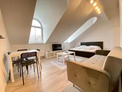 Ein Bett oder Betten in einem Zimmer der Unterkunft Central Apartment in Vienna near metro (800m) - T21