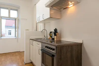 Küche/Küchenzeile in der Unterkunft Cozy 2BR Apartment - Near Wiener Stadthalle