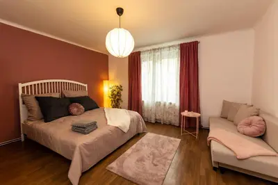 Ein Bett oder Betten in einem Zimmer der Unterkunft Cosy apartment in great Location