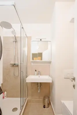Ein Badezimmer in der Unterkunft Whats-App Self-Check-IN - gemütliches Studio