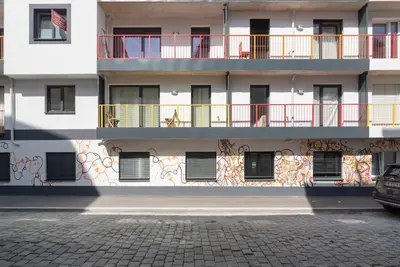 Grundriss der Unterkunft Neu und hell in zentraler Ruhelage mit Parkplatz