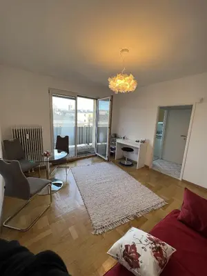 Ein Sitzbereich in der Unterkunft Loge Sollinger1190