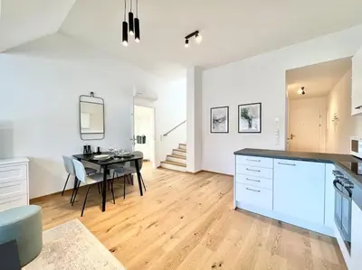 Küche/Küchenzeile in der Unterkunft OrestaLiving - Penthouse in 1020