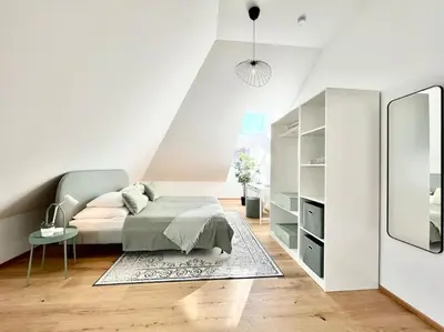 Ein Sitzbereich in der Unterkunft OrestaLiving - Penthouse in 1020