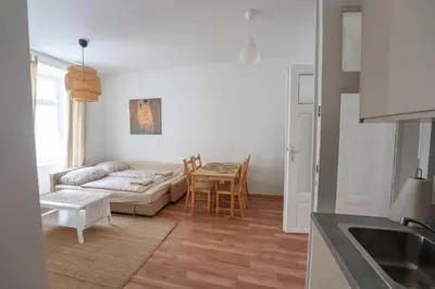 Ein Bett oder Betten in einem Zimmer der Unterkunft Vienna City Apartments Barnabitengasse