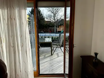 Ein Balkon oder eine Terrasse in der Unterkunft AJO Family House with free parking - Self-Check-in