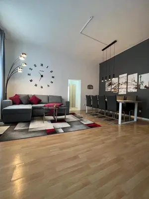 Ein Sitzbereich in der Unterkunft Spacious & Deluxe big apartment near Prater