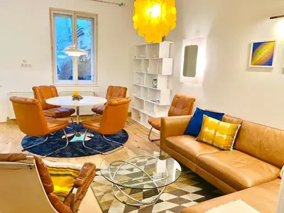 Ein Sitzbereich in der Unterkunft Vintage Design Apartment II