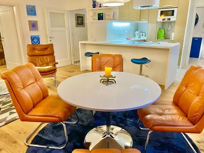 Ein Sitzbereich in der Unterkunft Vintage Design Apartment II
