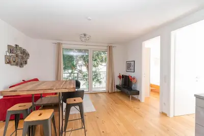 Ein Sitzbereich in der Unterkunft Luxurious apartment with big balcony near city center