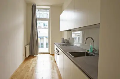 Küche/Küchenzeile in der Unterkunft Vienna City Apartments Ottakring
