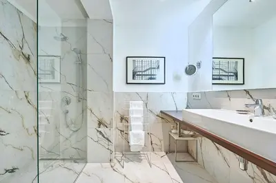 Ein Badezimmer in der Unterkunft HeyMi Apartments Mondschein