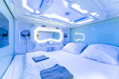 Ein Bett oder Betten in einem Zimmer der Unterkunft Space Home Apartment - Prater