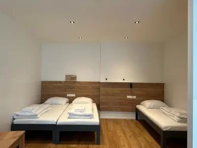 Ein Bett oder Betten in einem Zimmer der Unterkunft Lion`s Rooms n Apartments