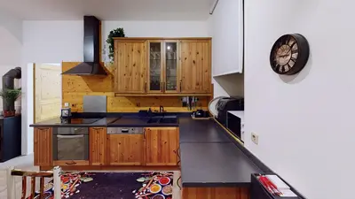Küche/Küchenzeile in der Unterkunft Apartment Wood