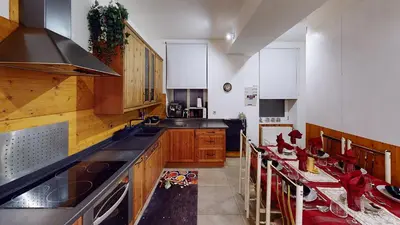 Küche/Küchenzeile in der Unterkunft Apartment Wood