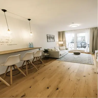 Ein Sitzbereich in der Unterkunft OrestaLiving - View of Vienna