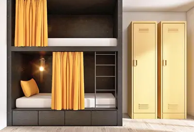 Ein Bett oder Betten in einem Zimmer der Unterkunft Stadtaffe - Chic Hostel VIE