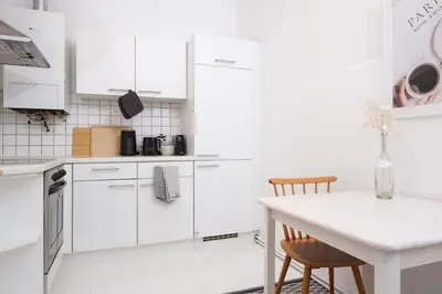 Küche/Küchenzeile in der Unterkunft Edelhof Design Apartment