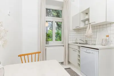 Küche/Küchenzeile in der Unterkunft Edelhof Design Apartment