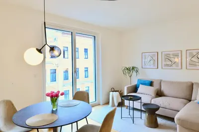 Ein Sitzbereich in der Unterkunft Cozy Design Apartment