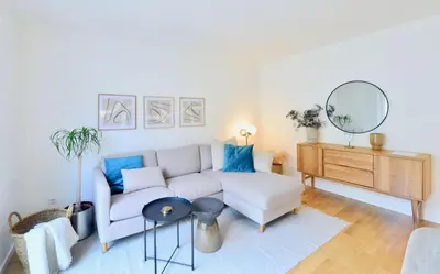 Ein Sitzbereich in der Unterkunft Cozy Design Apartment