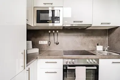 Küche/Küchenzeile in der Unterkunft Apartment Vienna 11
