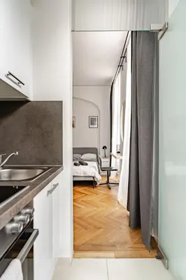 Küche/Küchenzeile in der Unterkunft Apartment Vienna 11