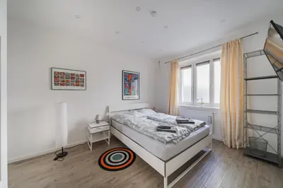 Ein Bett oder Betten in einem Zimmer der Unterkunft Stylish and well located apartment near Belvedere
