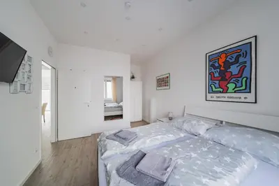 Ein Bett oder Betten in einem Zimmer der Unterkunft Stylish and well located apartment near Belvedere