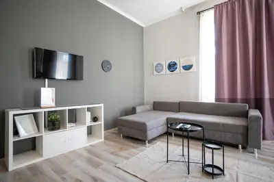 TV/Unterhaltungsangebot in der Unterkunft Beautiful New Apartment near City Center