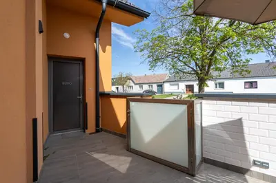 Ein Balkon oder eine Terrasse in der Unterkunft Pension Pannonia