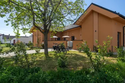 Ein Garten an der Unterkunft Pension Pannonia